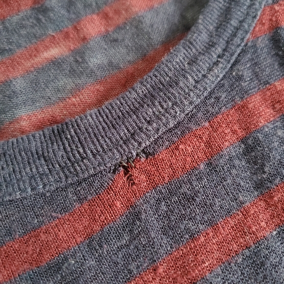 ALEXANDER WANG Striped Slub Classic Tee M - Picture 5 of 6